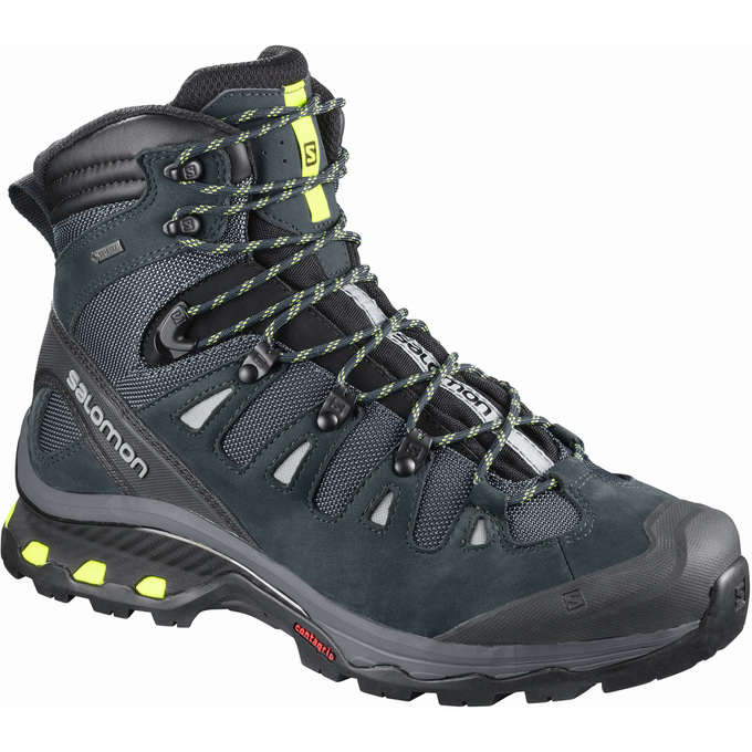 Salomon Israel QUEST 4D 3 GTX® - Mens Hiking Boots - Olive/Black (HALM-93581)